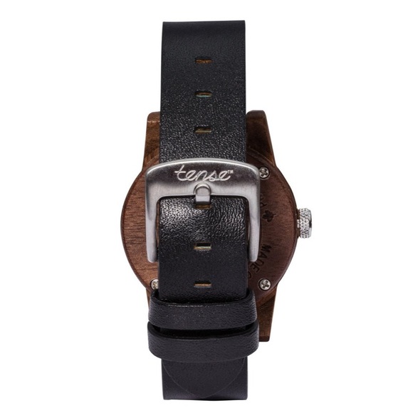 Tense Walnut Watch & Wood Box NIB Leather NWT - Picture 9 of 13